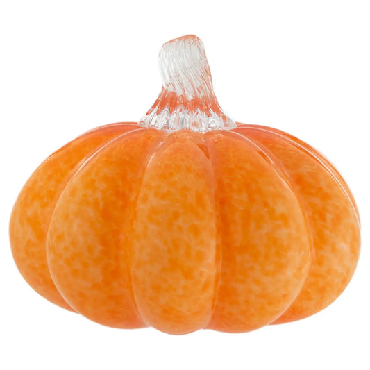 Glass Pumpkin Clear Stem