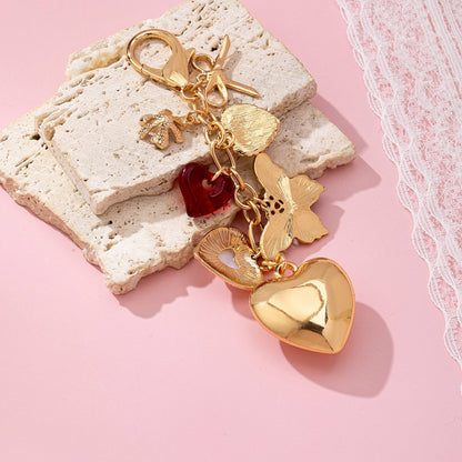 BAG CHARM-HEART BOW BUTTERFLY CHARM KEY CHAIN