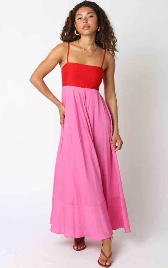 Color-Block Maxi Dress