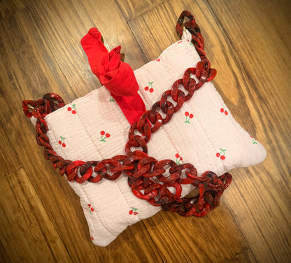 Quilted Bible Cover/Bag w/ Acrylic Chain