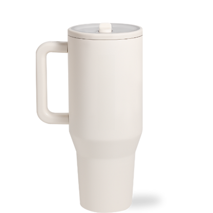 Cream HydroJug 32 oz Traveler Tumbler