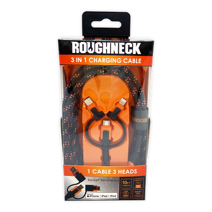 Roughneck 3-IN-1 10ft Charging Cable