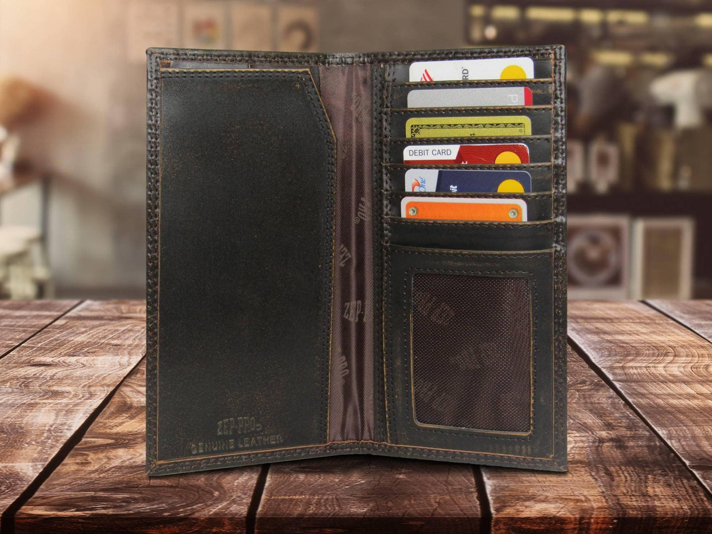 Ole Miss Rebels Men's Secretary Old School Camo Leather Wallet.