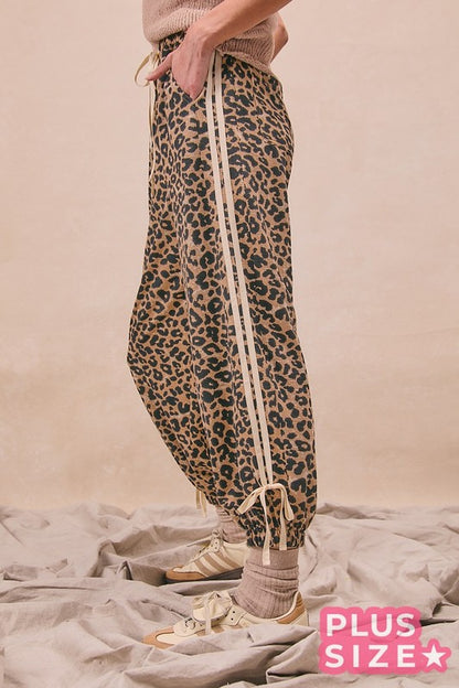 Leopard Waffle Lines Jogger