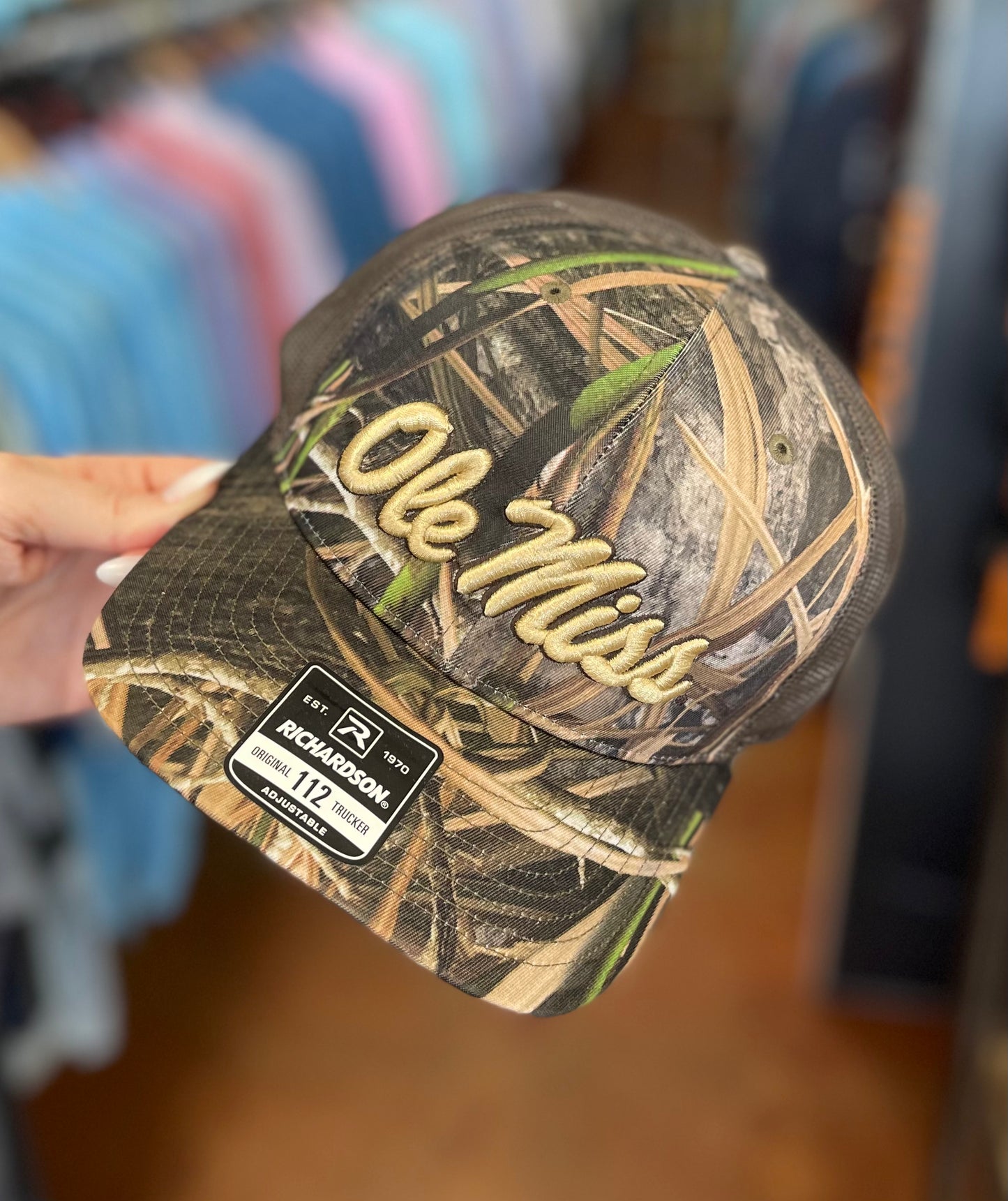 Ole Miss Camo Hat -Mossy Oak