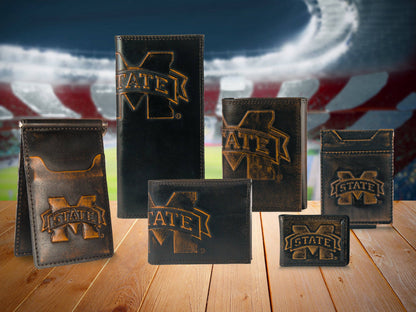 Mississippi State Bulldogs Burnished Leather Secretary Wallet