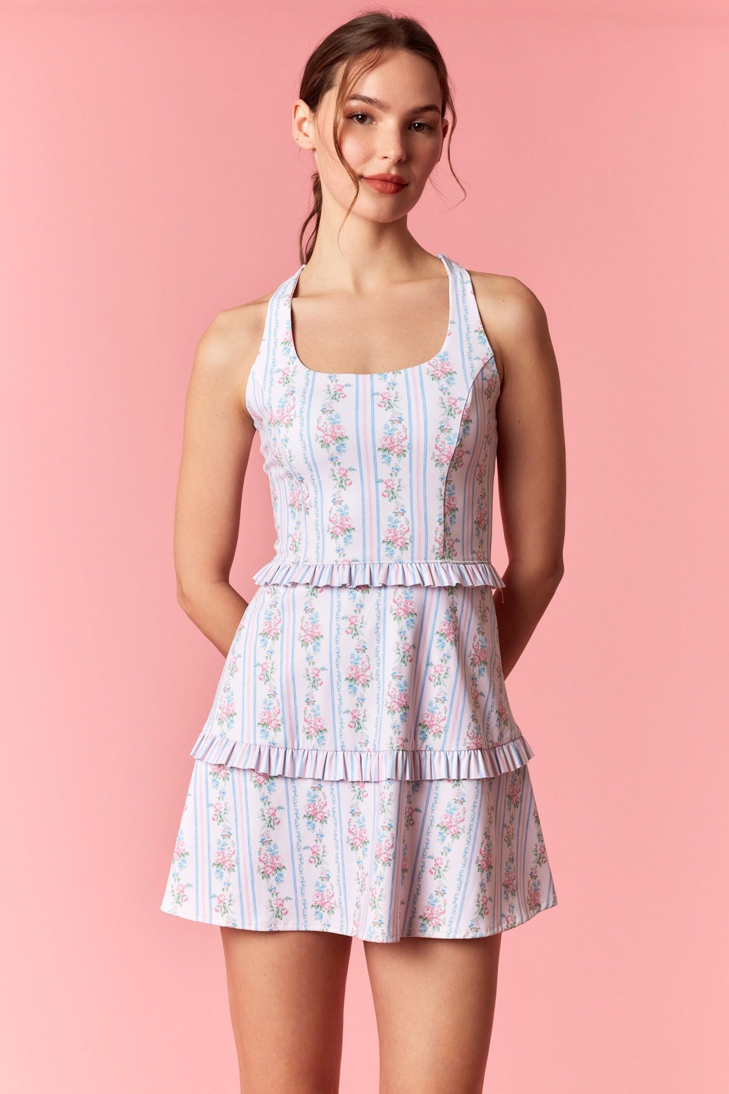 Floral Stripe Active Dress