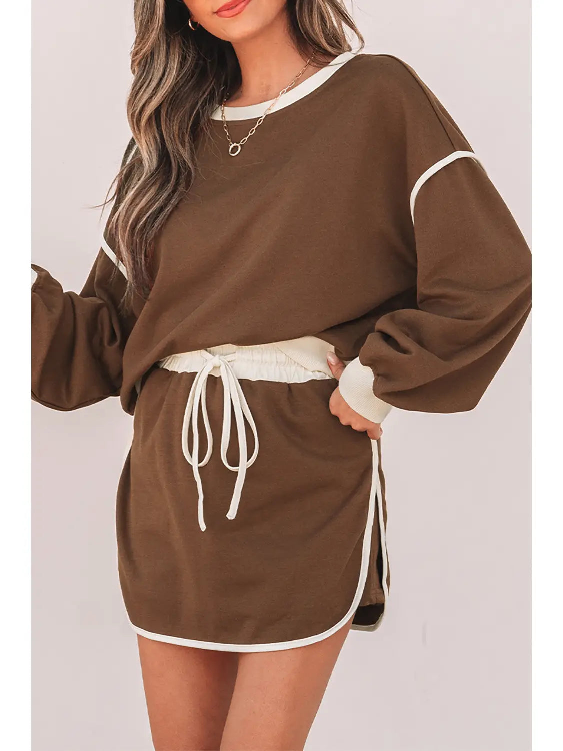 Colorblock Pullover & Skort Set