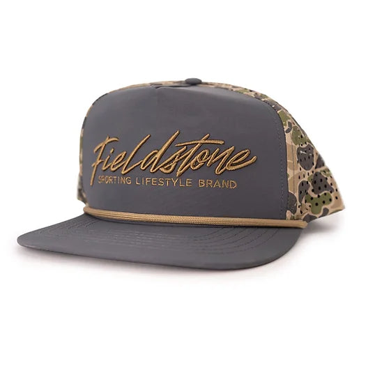 Performance Backwoods Camo Script Logo Rope Hat