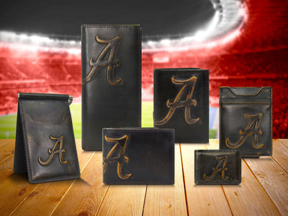 Alabama Crimson Tide Burnished Leather Secretary Wallet