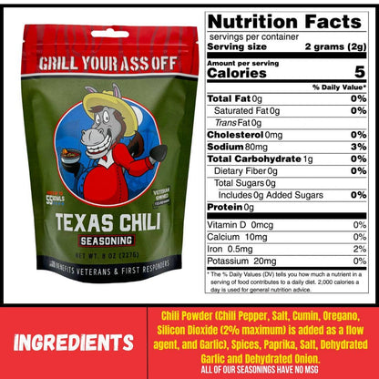 Texas Chili-Classic Texas Chili Blend for Stews, Tacos & BBQ