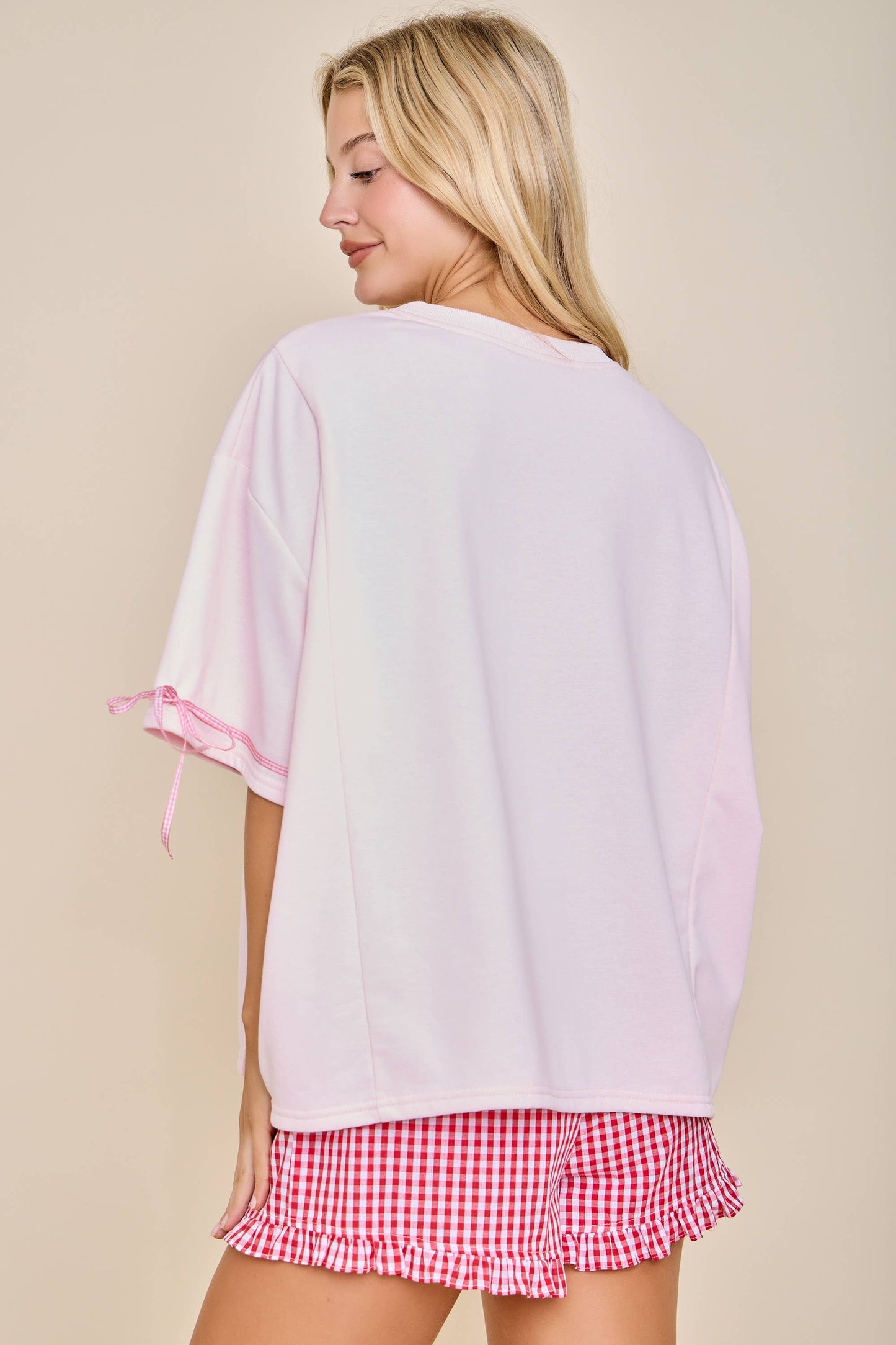 Patriotic Ribbon Patch Sweatshirt – Cute Lace Flag Top