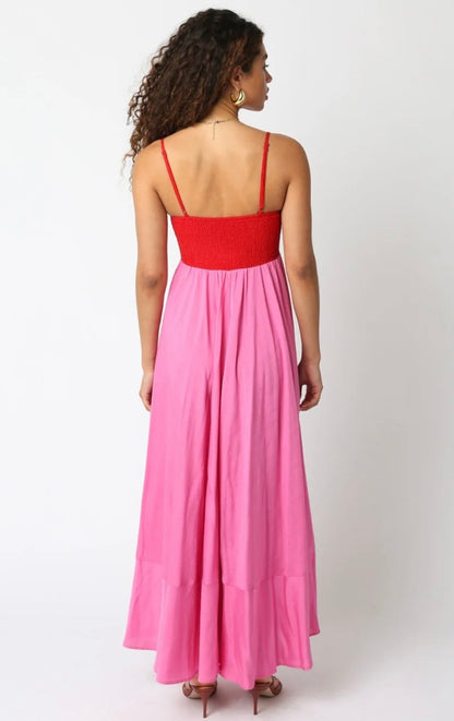 Color-Block Maxi Dress