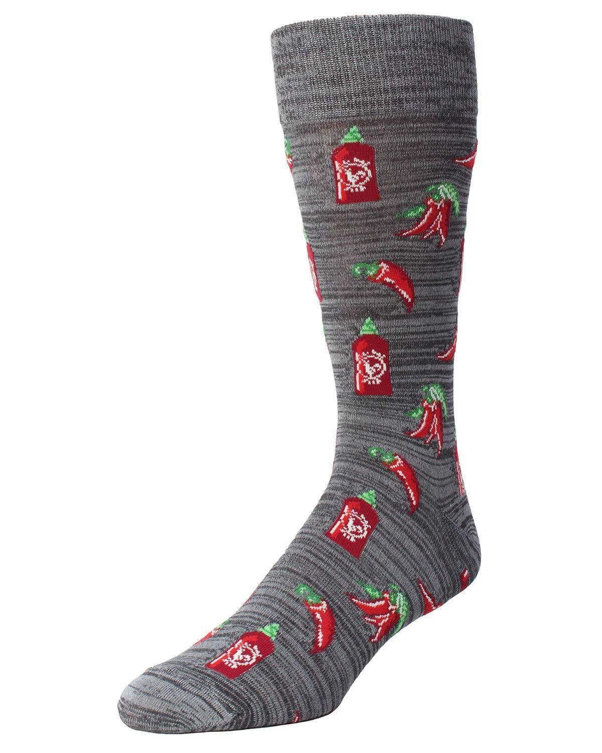 MeMoi Hot Stuff Sriracha Men's Crew Socks