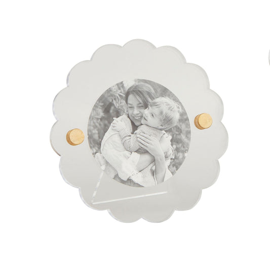 Round Mini Scalloped Acrylic Frame