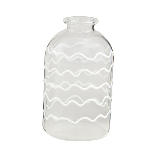 Plaid Glass Bud Vase