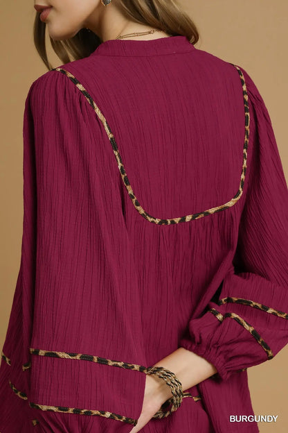 Textured Blouse Animal