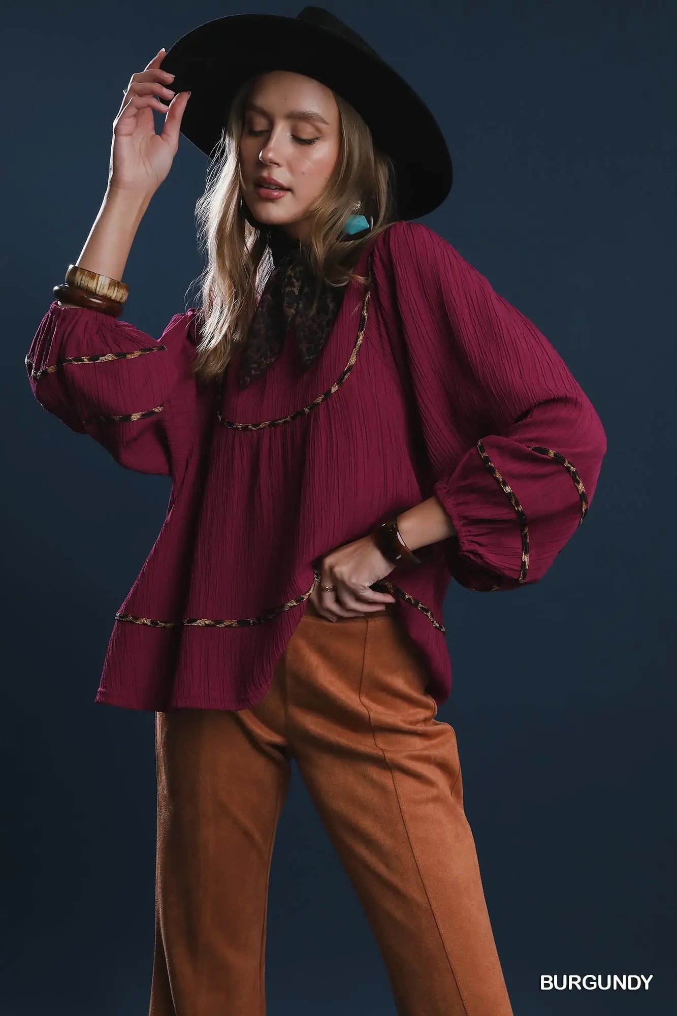 Textured Blouse Animal