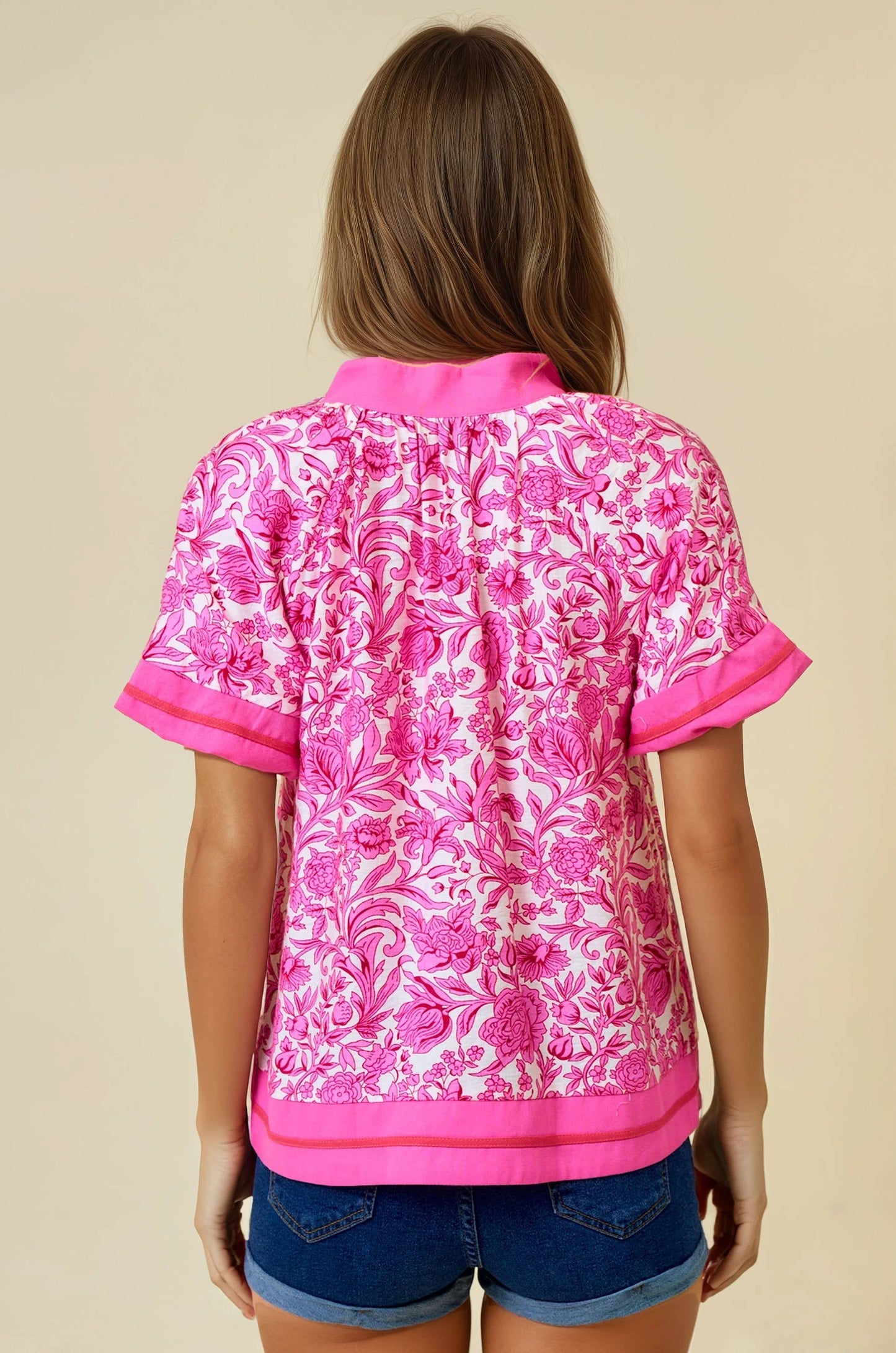 FLORAL PRINTED RUFFLE TIERED TOP