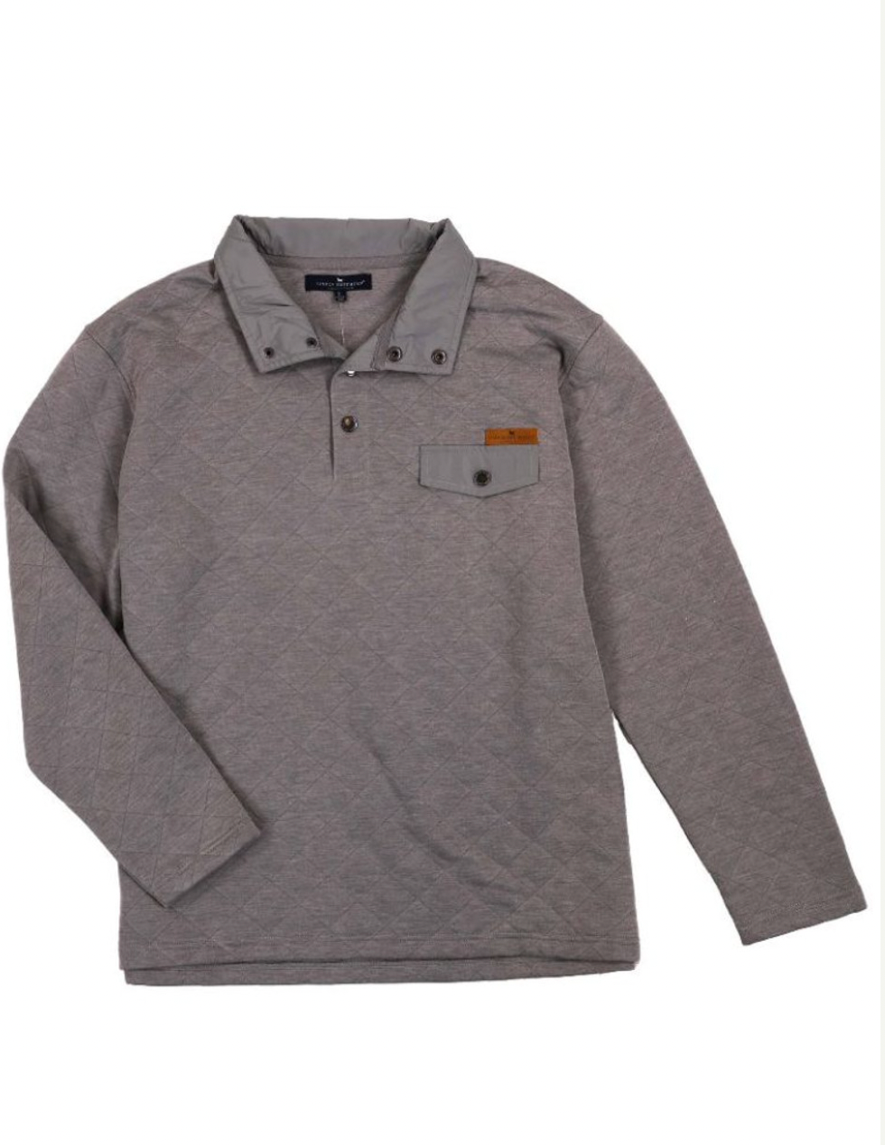 Men's Quilted Pullover Ash