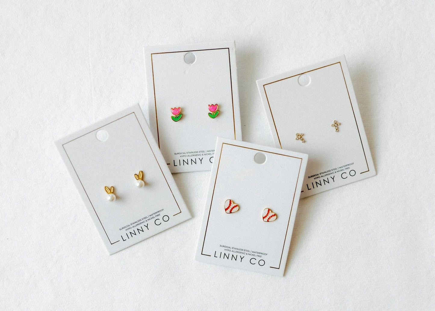 Screwback Stud Earrings - Baseball