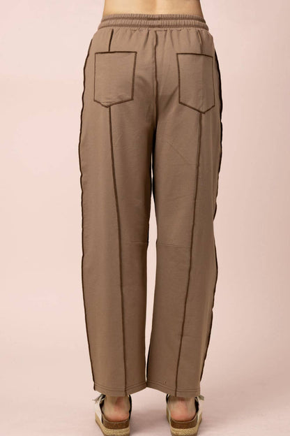 Stitch Detail Casual Knit Pants