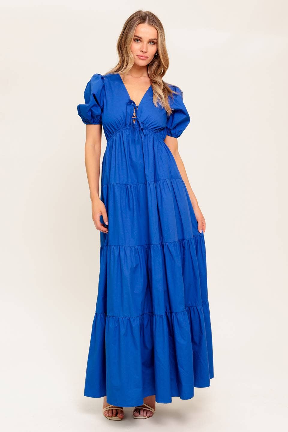 Solid Woven Maxi Dress
