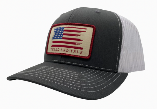 American Flag Patch Trucker Hat
