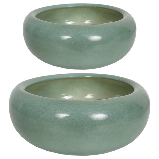 Ceramic Bowl 12"Wx4.5"H Sage Matte