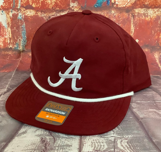 Alabama Script Rope Hat-Crimson