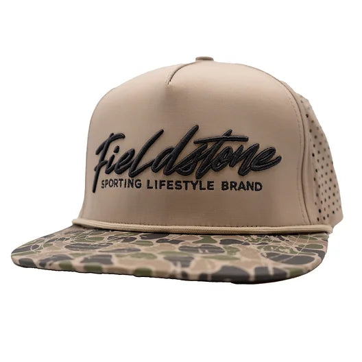 Backwoods Camo Bill Full Logo Performance Hat