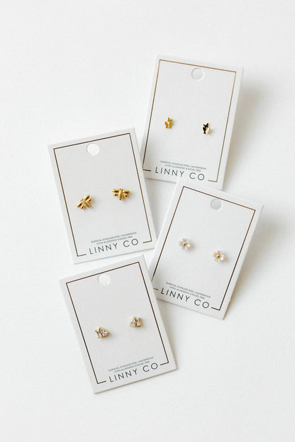 Screwback Stud Earrings - Lark Butterfly