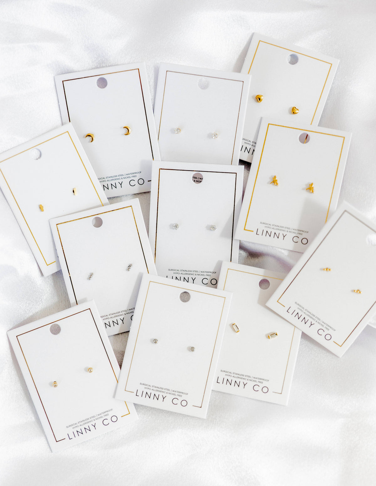 Screwback Stud Earrings - Micro Helen Gold