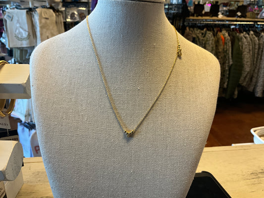 Gold Beads W/ Crystals Necklace