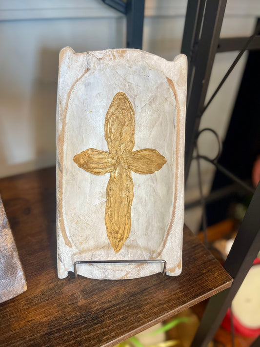 D2 9" Gold Textured Cross