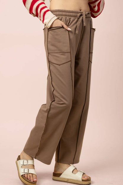 Stitch Detail Casual Knit Pants