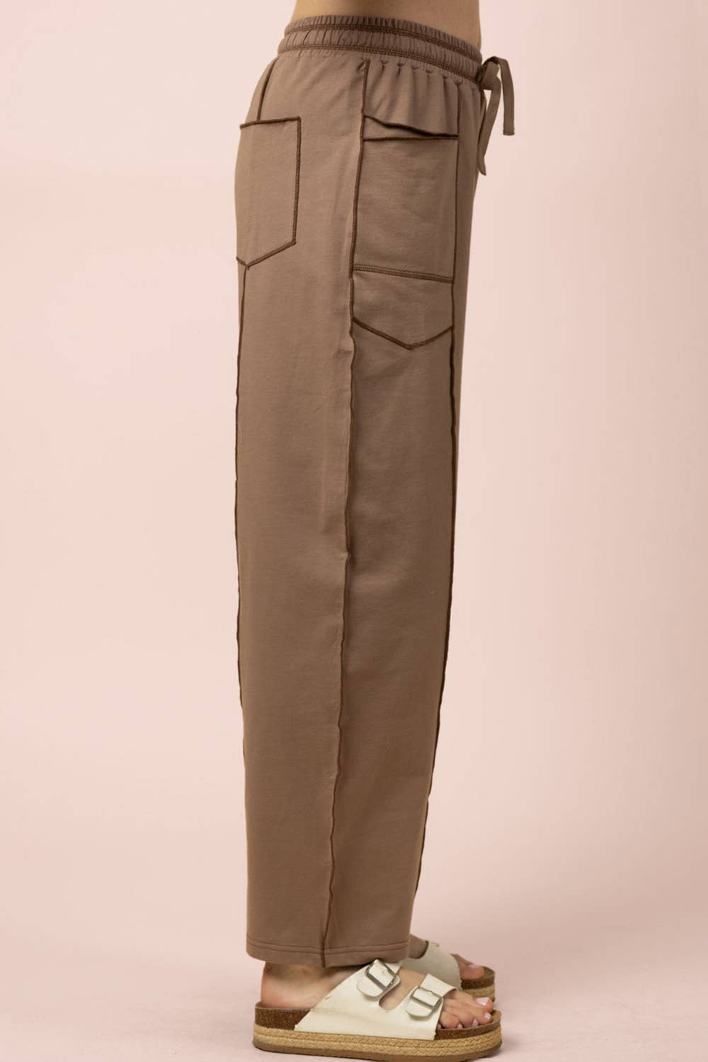Stitch Detail Casual Knit Pants