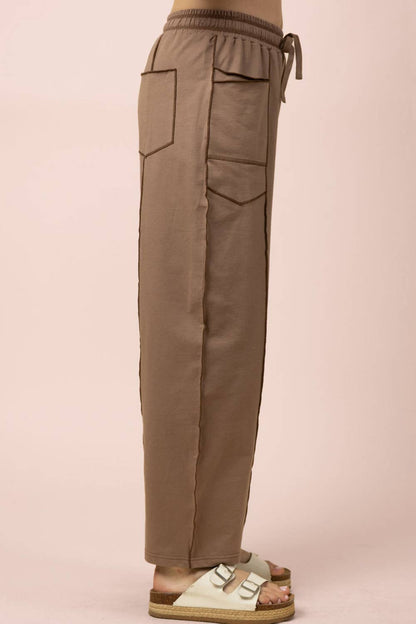 Stitch Detail Casual Knit Pants
