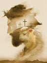 Outline Jesus Framed Art 12x18