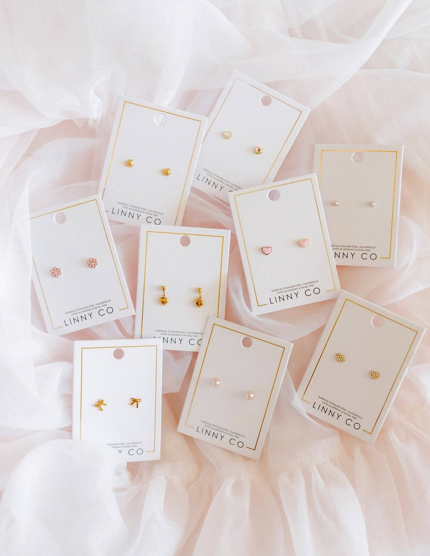 Screwback Stud Earrings - Violet Heart