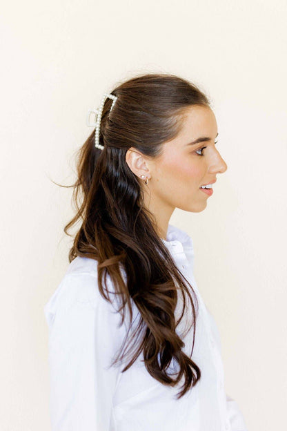 Screwback Stud Earrings - Micro Cooper Clear Gold