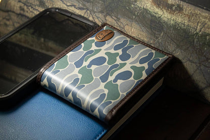 Ole Miss Rebels Men's Bifold Old School Camo Leather Wallet.