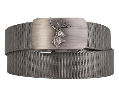 Buck Cut-to-Size Belt with Gunmetal Clamp Buckle
