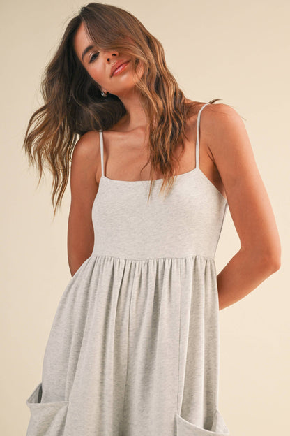 STRAPPY EMPIRE-WAIST WIDE-LEG JUMPSUIT