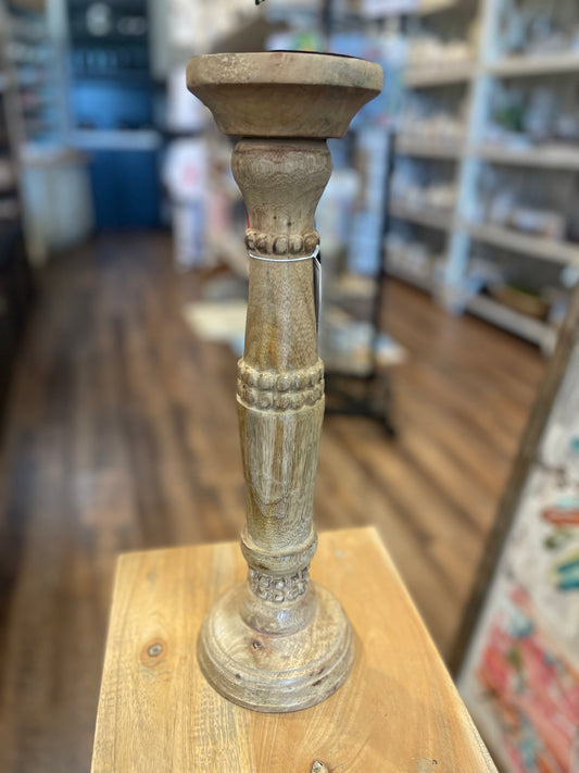 Natural large  beaded candlestick