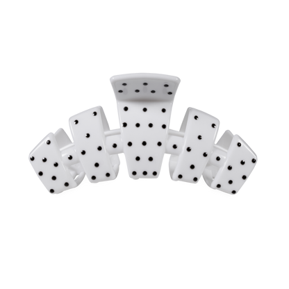 Classic White Polka Dot Party Medium Claw Clip