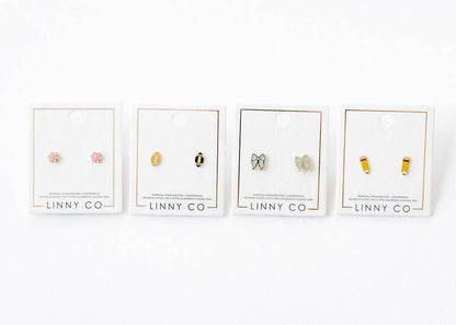 Screwback Stud Earrings - Alli Pink