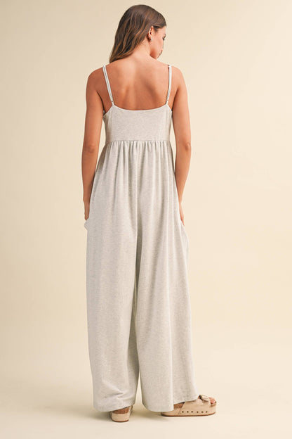 STRAPPY EMPIRE-WAIST WIDE-LEG JUMPSUIT