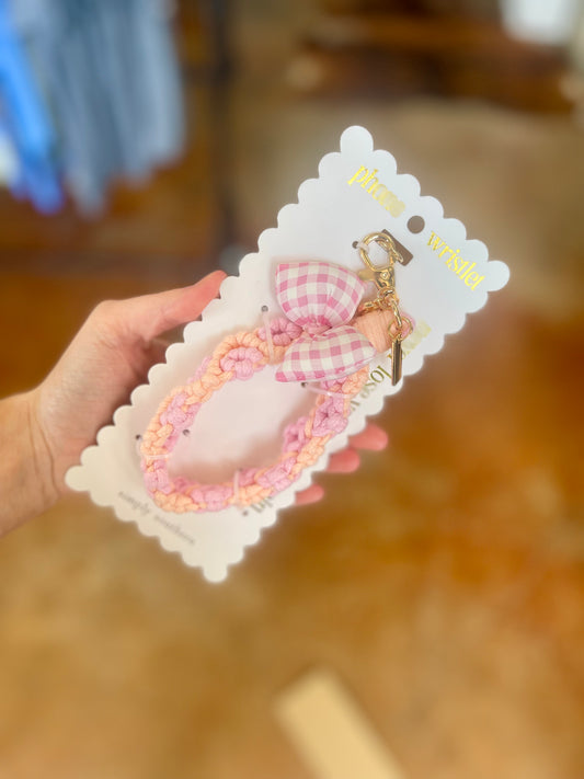 Phone Wristlet-Pink Bow