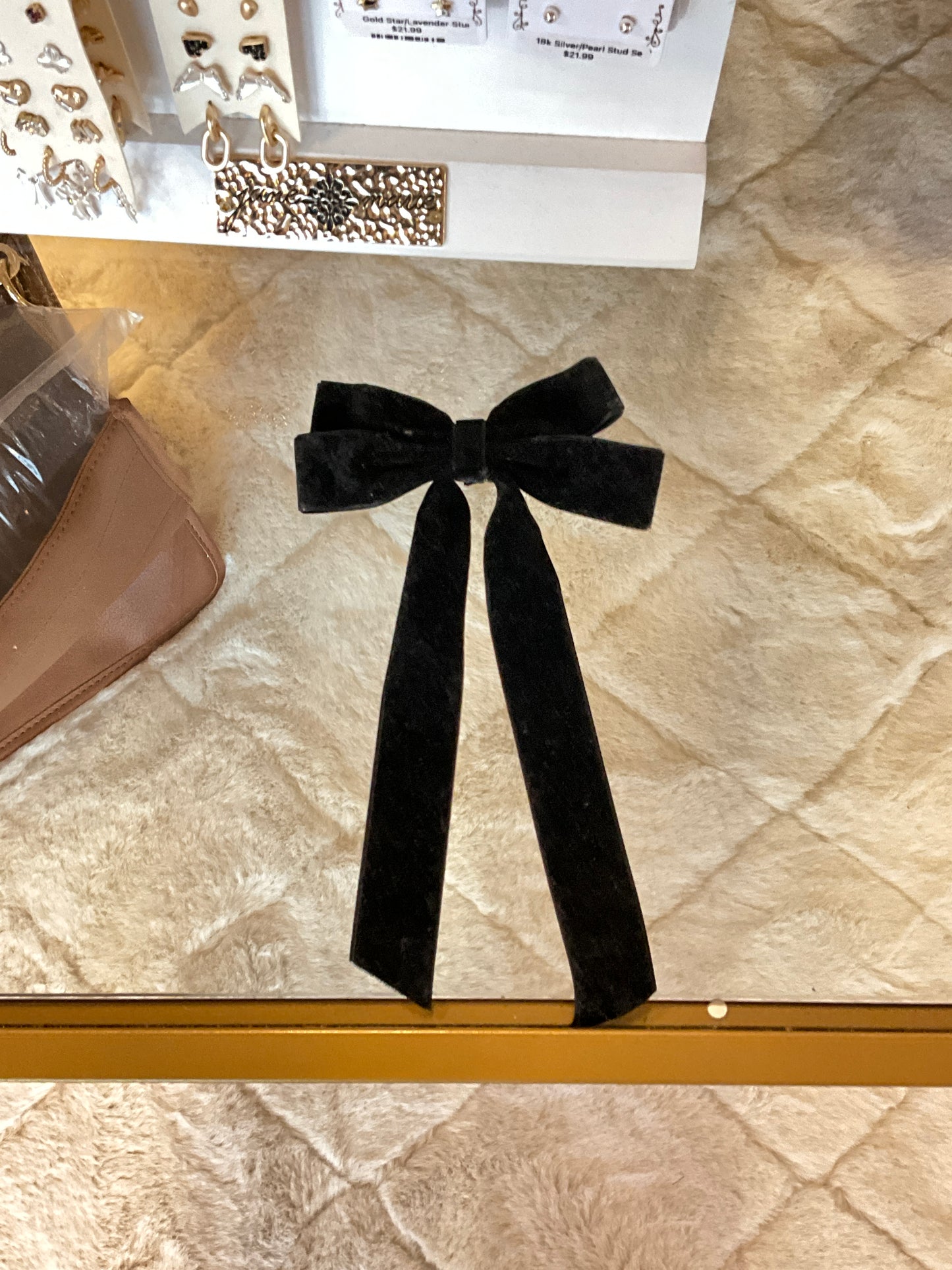 Velvet Bow Barrette